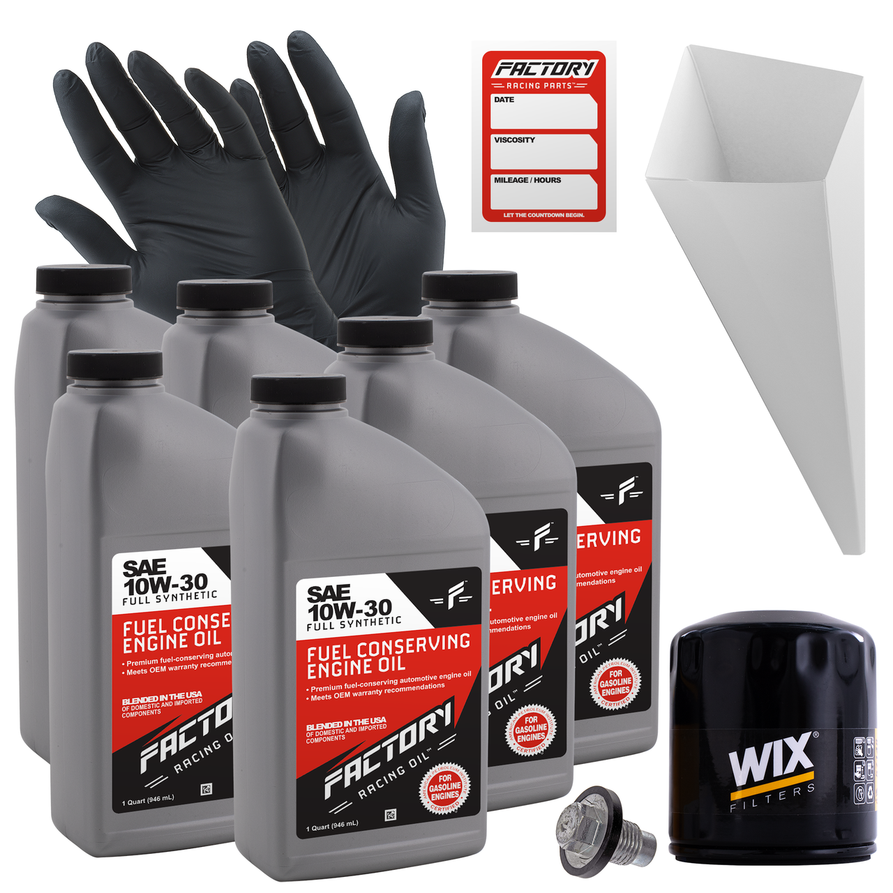 Oil Change Kit For Jeep Cherokee 1991-2001, Comanche 1991-1992, Grand Cherokee 1993-2004, Wrangler 1991-2006 4.0L 10W-30 Full Synthetic Oil - 6 Quarts